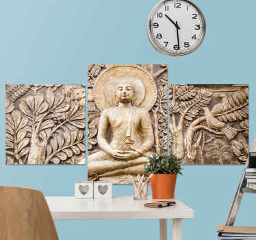 Give your walls a unique and spectacular touch with thisbuda relive canvas for the home! It will perfectly climate any room in your home.