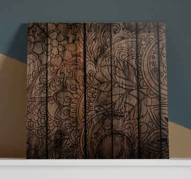 Puuvaikutus mandala mandala canvas - Tenstickers