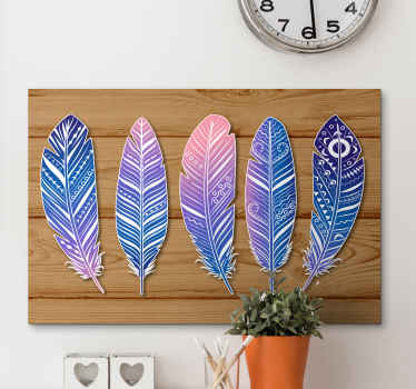 Tablou pene colecție albastră stilizată - TenStickers