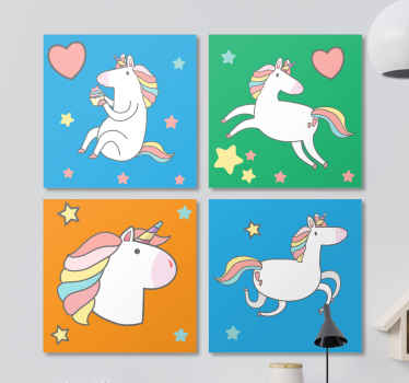 Incredible unicorn canvas pictures that will look incredible on the walls of your home. You can place them however you like!