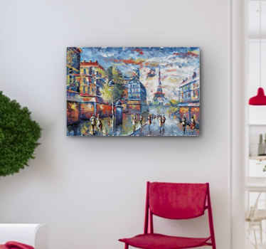 Paris bohemian art watercolor style canvas art - TenStickers