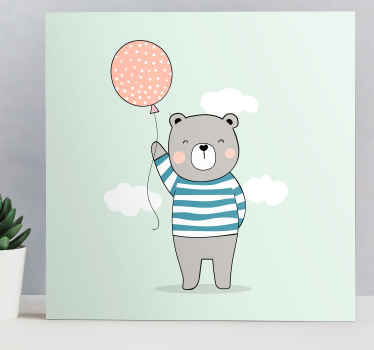 Quadro infantil Bebe oso peluche - TenStickers