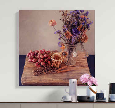 Leinwandbild Obst Bodegones jarras con flores - TenStickers