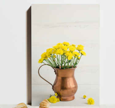 Kande med gule blomster lærred - TenStickers