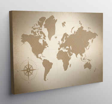 εκτύπωση καμβά σε παγκόσμιο χάρτη - TenStickers
