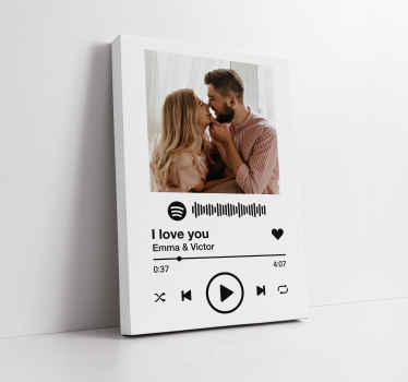 Wandbild Musik Spotify musik weißen Hintergrund - TenStickers