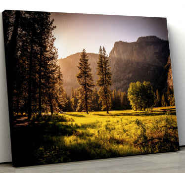 Quadro de paisage Mountain view sun grass - TenStickers