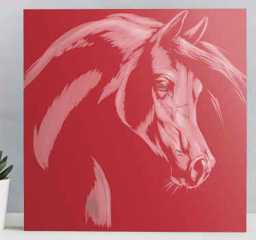 Cuadro de caballos tonos rojos - TenVinilo