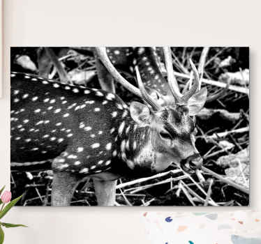 Obraz jelenie elegancki portret w skali szarości - TenStickers