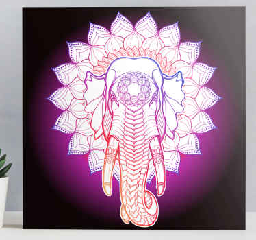Wandbild Elefant Mehrfarbige mandala-elefanten - TenStickers
