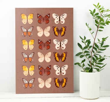 Fluturi vintage arta pânzei retro - TenStickers