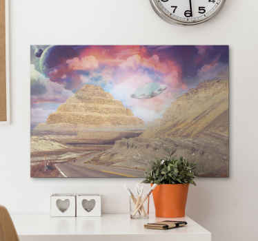 Cuadro paisaje pirámides galácticas - TenVinilo