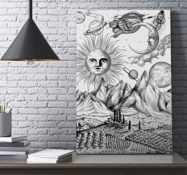 Sonce in planeti Povzetek na platnu - TenStickers