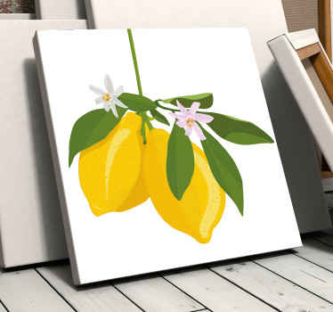 Citron træ frugt lærred kunst - TenStickers