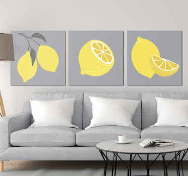 à procura de algo único e adorável para decorar sua casa com estilo. Esta incrível tela de frutas de limão tropical faria a mágica.
