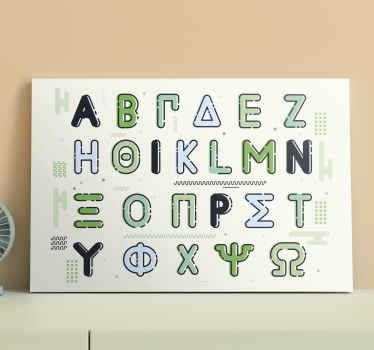Stylised Characters abc canvas wall art - TenStickers