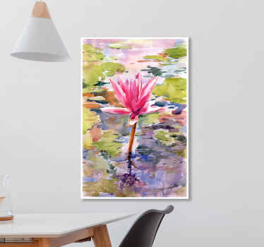 Quadro abstrato de flores em aquarela - TenStickers