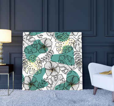 Cuadro para despacho hojas tropicales - TenVinilo