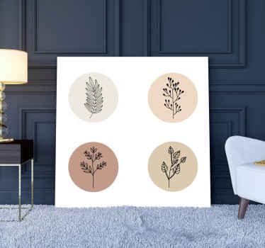 Leinwandbild Diele Minimalistische blumen - TenStickers