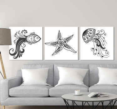 Lonas de animais marinhos ornamentais para sala de estar, jantar, escritório e outra decoração de espaço comum. Obtenha uma entrega rápida ao comprá-lo.