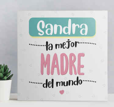 Cuadro para el día de la madre Nombre personalizado para mamá - TenVinilo