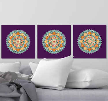 Decore sua casa ou qualquer espaço com o visual luxuoso que merece com Os nossos conjuntos de impressões em tela de mandala. Feito de qualidade e duradouro.