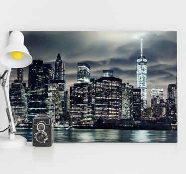 Quadro città e paesi orizzonte di new york - TenStickers