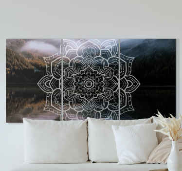 Traga esta arte em tela de mandala linda e elegante para sua casa para mudar a cara do seu espaço. é original e duradouro.