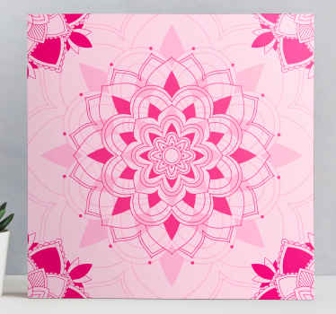 Cuadro mandala Mandala rosa brillante - TenVinilo