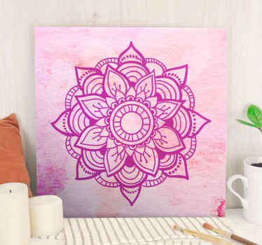 Cuadro mandala Mandala de acuarela rosa - TenVinilo
