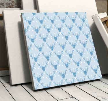 Božični potisk severnih jelenov na platno - TenStickers