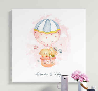 Cuadro boda Globos de amor personalizables - TenVinilo