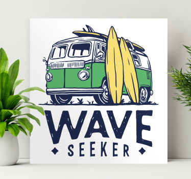 Surfer truck teen lærredstryk - TenStickers