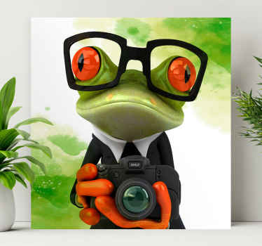 Cuadro juvenil Fotógrafo rana - TenVinilo