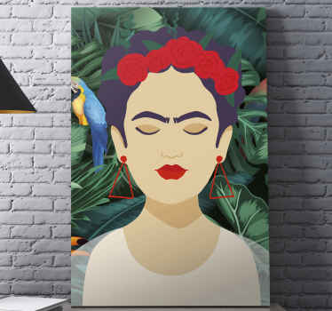 Cuadro personajes Frida y animales - TenVinilo