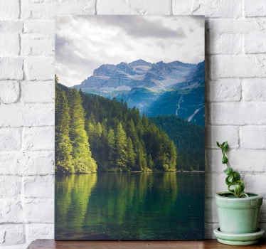 Jezero a příroda lesní krajina obraz - TenStickers