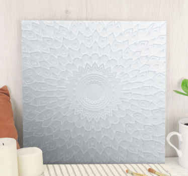 Cuadro moderno Mandala blanco 3d - TenVinilo