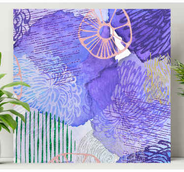 Cuadro en arte Salpicaduras de flores - TenVinilo