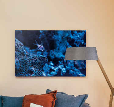 Tableau poisson Coraux bleus détaillés - TenStickers