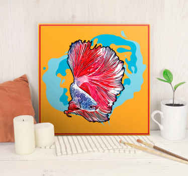 Tableau poisson Couleurs abstraites - TenStickers