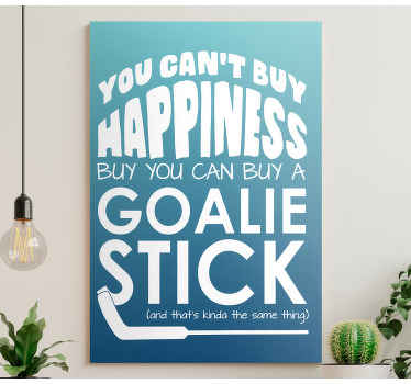 Can't buy happiness ice hockey canvas prints - TenStickers