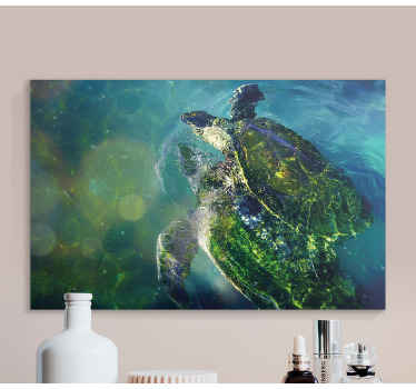 Cuadro peces 2 tortugas en el mar - TenVinilo