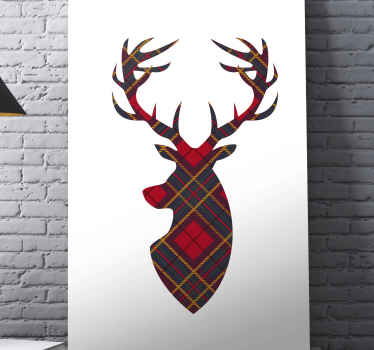 Cuadro ciervos Ciervo de tartán - TenVinilo