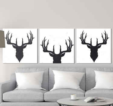 Conjunto de Vinil decorativode chifre de veado para decorar sua casa e outro espaço com um toque incrível de ilustração de arte animal.
