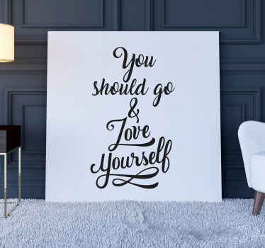 Love Yourself Song Lyric music canvas art - TenStickers