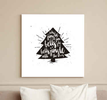 Jingle Bells Song Lyrics Music canvas art - TenStickers