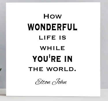 Your Song lyrics music canvas art - TenStickers