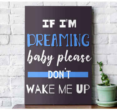 Song Lyrics dreaming Music canvas art - TenStickers
