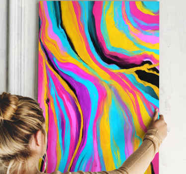 Kunst auf Leinwand Abstrakte kunstfarben spritzen - TenStickers