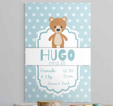 Pintura habitación bebé Datos personalizables de nacimiento - TenVinilo